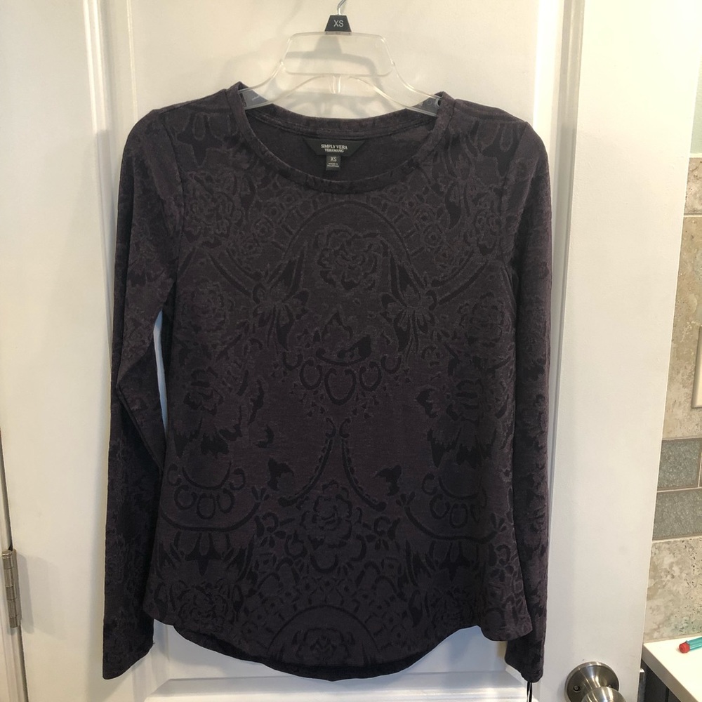 NWT Simply Vera Wang Long Sleeve Shirt